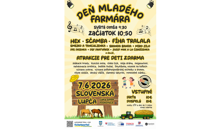 Deň mladého farmára 07.06.2026 Slovenská Ľupča
