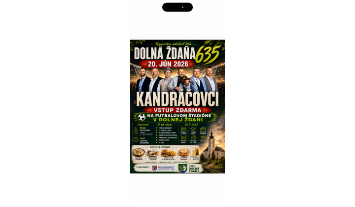 Dolná Ždaňa - Kandráčovci - pozvánka  20.06.2026