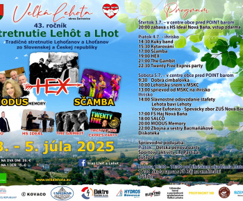 Aktuality / Stretnutie Lehôt a Lhot, Veľká Lehota 3.-5. júla 2025 - foto