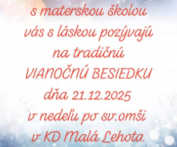Aktuality / VIANOČNÁ BESIEDKA 21.12.2025 - foto