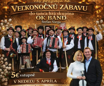 Aktuality / VEĽKONOČNÁ ZÁBAVA 5. apríla 2026 o 20:00 v KD - foto