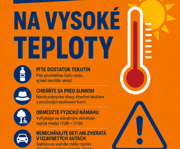 Aktuality / Odporúčané opatrenia na ochranu obyvateľstva v podmienkach výskytu extrémne vysokých teplôt - foto