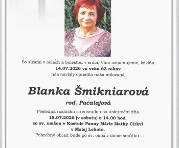 Aktuality / Smútočný oznam - foto