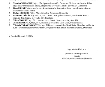 Aktuality / KOMUNÁLNE VOĽBY 2026 v sobotu 24. októbra 2026 - nahlasovanie záujmu o prenosnú volebnú schránku. - foto