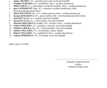 Aktuality / KOMUNÁLNE VOĽBY 2026 v sobotu 24. októbra 2026 - nahlasovanie záujmu o prenosnú volebnú schránku. - foto