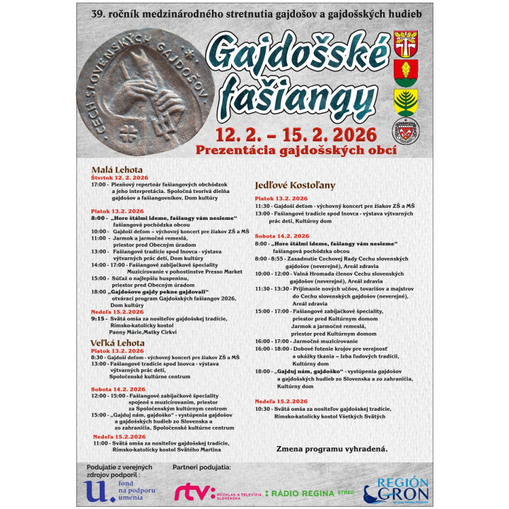 Gajdošské fašiangy 2026 sú za dverami!