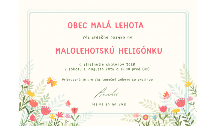 Malolehotská heligónka a stretnutie chatárov 2026