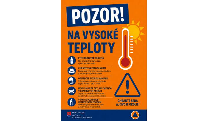 Odporúčané opatrenia na ochranu obyvateľstva v podmienkach výskytu extrémne vysokých teplôt
