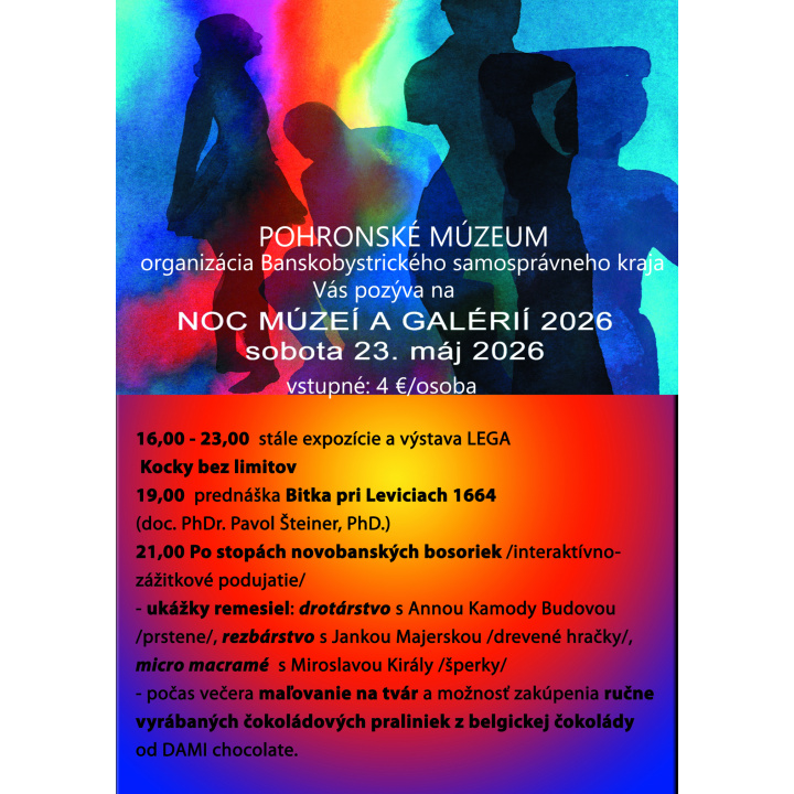 Pozvánka - Noc múzeí a galérií, dňa 23. mája v čase od 16,00 - 23,00. 