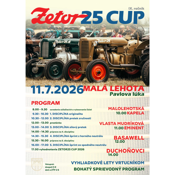 ZETOR25 CUP IX. ročník 11. júla 2026